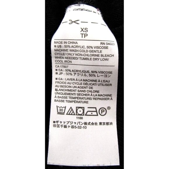 Banana Republic Sweater Womens XS Black Pleated Neckline 3/4 Sleeve Pullover - Picture 6 of 10